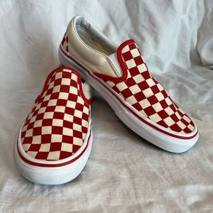 Vans Slip-On Red Checkerboard US Women’s size 8